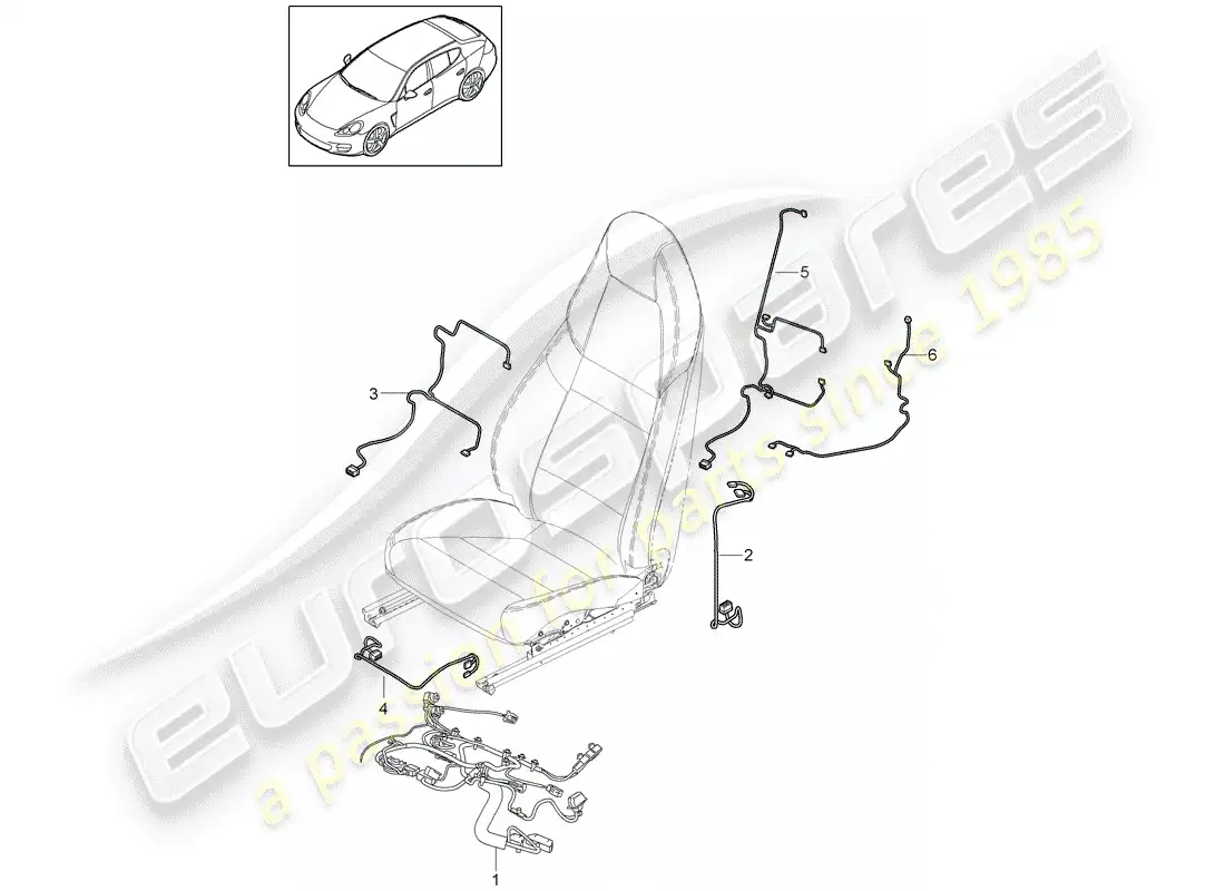 porsche 2014 (panamera 970) cableando arneses diagrama de piezas