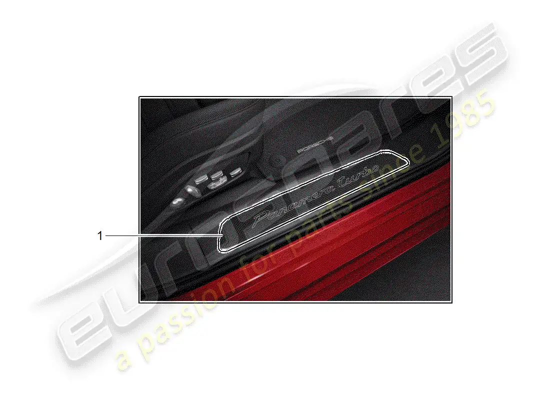 porsche 2011 (tequipment panamera) placa de protección - panel de umbral diagrama de piezas