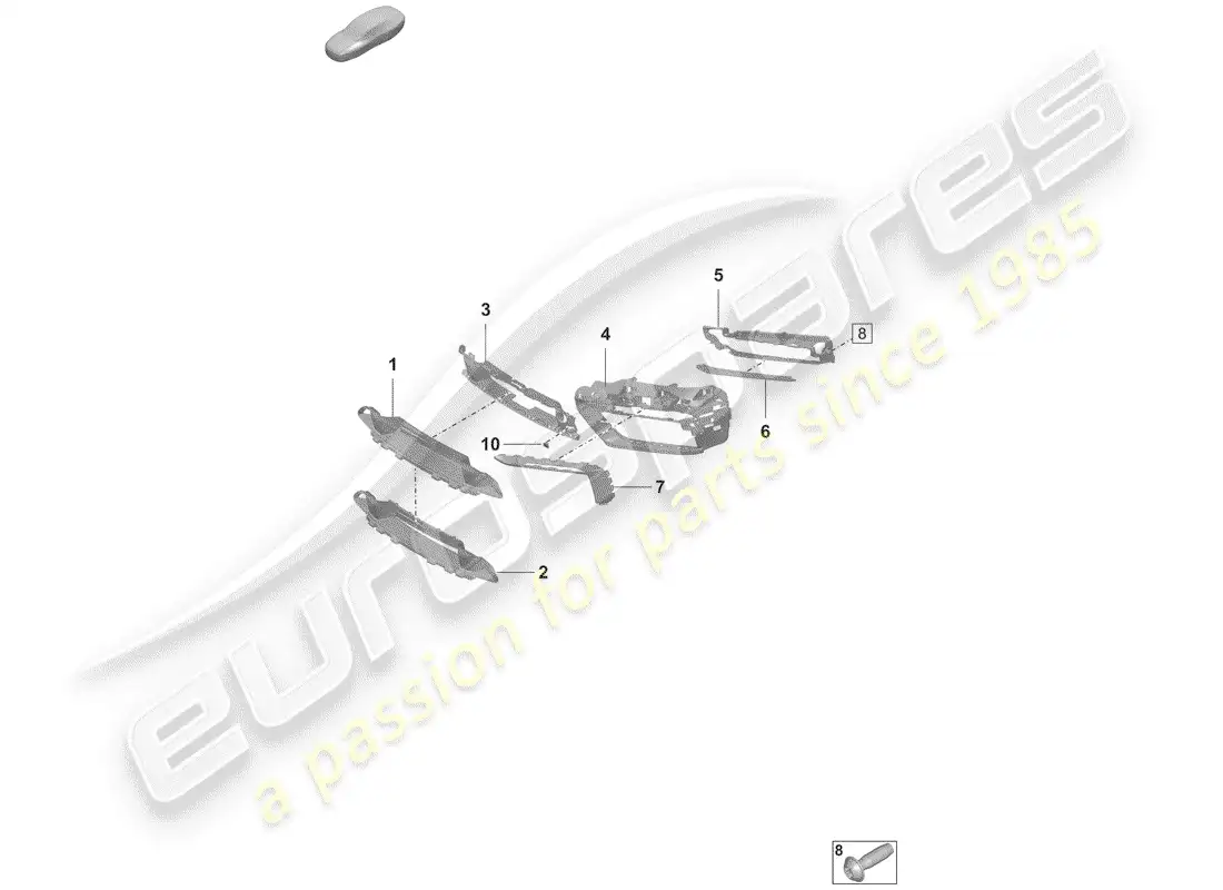 porsche 2020 (992-1) ducto de aire diagrama de piezas