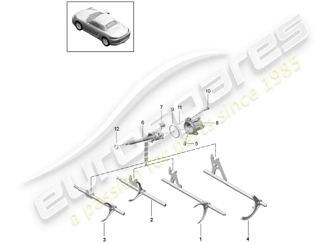 porsche 2018 (718 boxster) manual gearbox diagrama de piezas