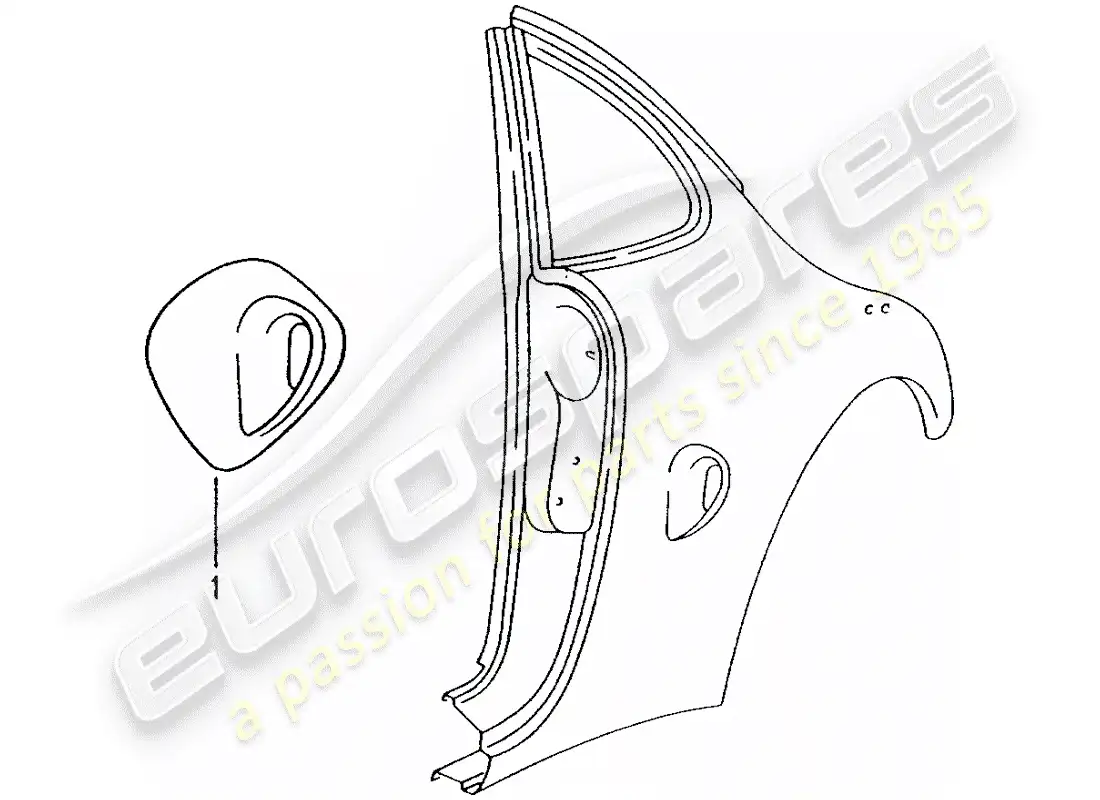 porsche 1995 (tequipment) ducto de aire diagrama de piezas