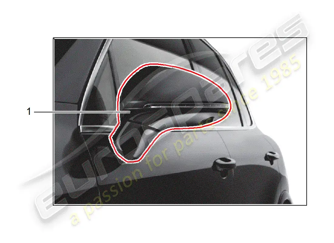 porsche 2004 (tequipment cayenne) espejo retrovisor diagrama de piezas