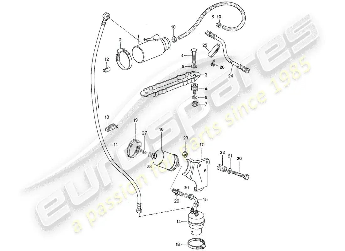 porsche 1977 (911) sistema de combustible - d - mj 1975>> diagrama de piezas