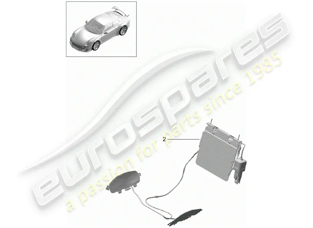porsche 2014 (991-1 r/gt3/rs) soporte lumbar diagrama de piezas