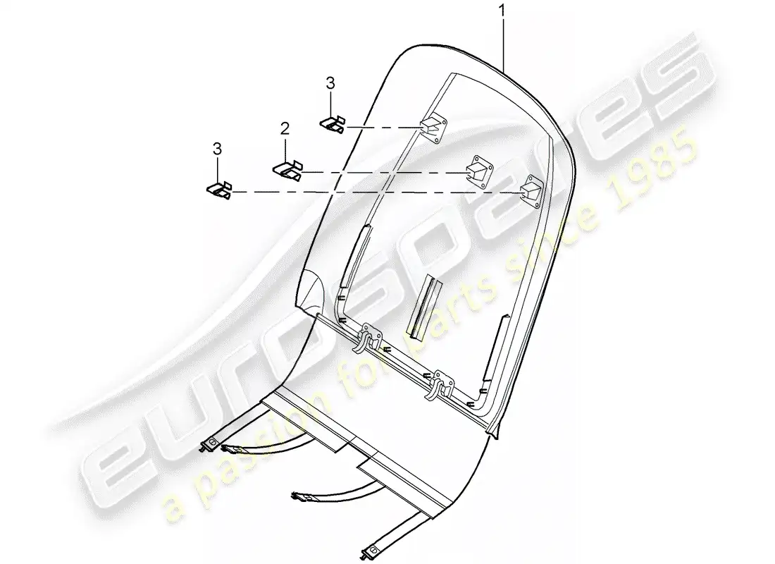 porsche 2008 (cayenne e1 9pa) cubrir diagrama de piezas