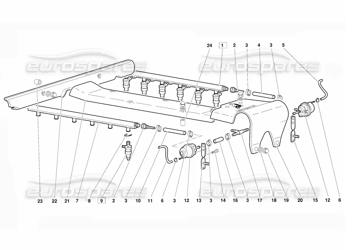 lamborghini diablo (1991) sistema de combustible (válido para la versión 1992 de junio) diagrama de piezas