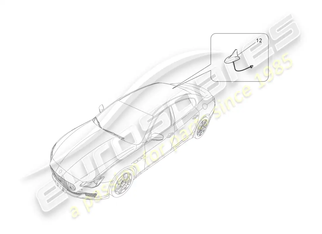 maserati qtp 3.0 tds v6 275hp (2015) diagrama de piezas del sistema de recepción y conexión