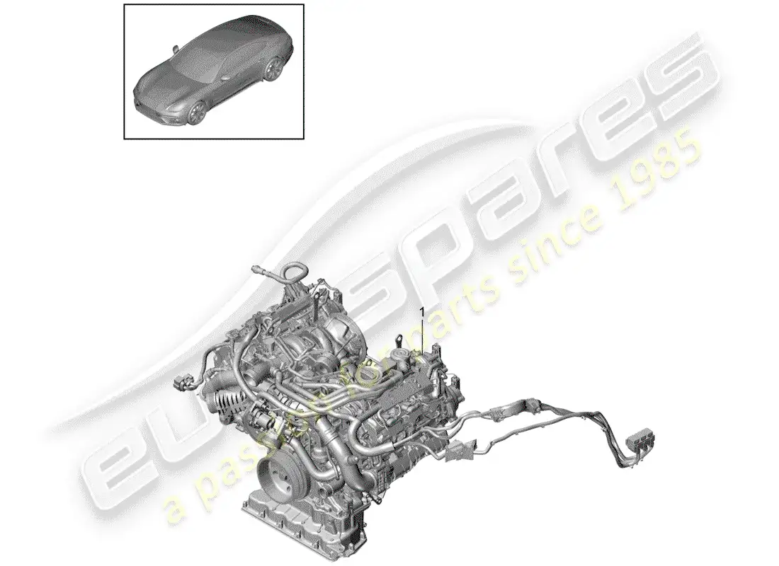 porsche 2017 (panamera 971-1) motor de repuesto diagrama de piezas