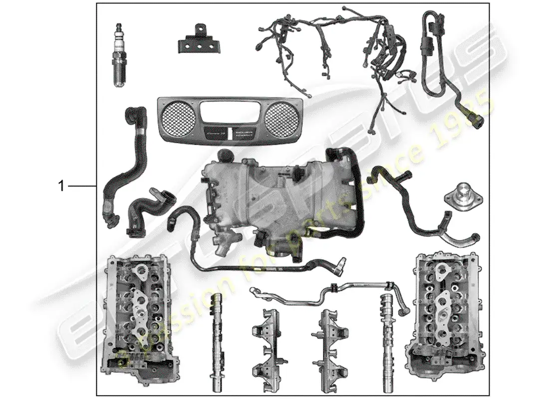 porsche 2013 (tequipment 98x/99x) motor diagrama de piezas