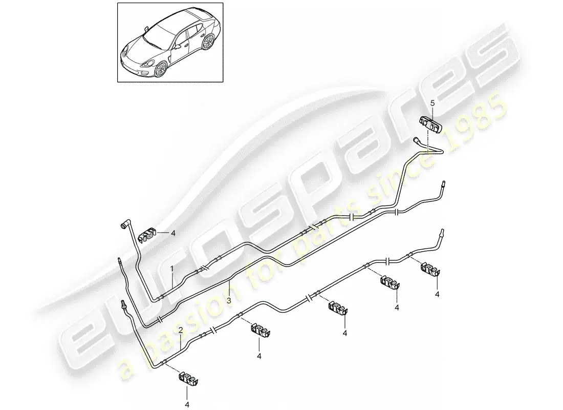 porsche 2013 (panamera 970) fuel system diagrama de piezas