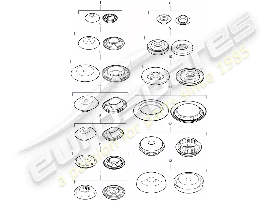porsche 2013 (cayenne e2 92a) diagrama de piezas del enchufe
