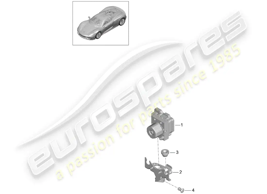 porsche 2015 (918 spyder) unidad hidraulica diagrama de piezas