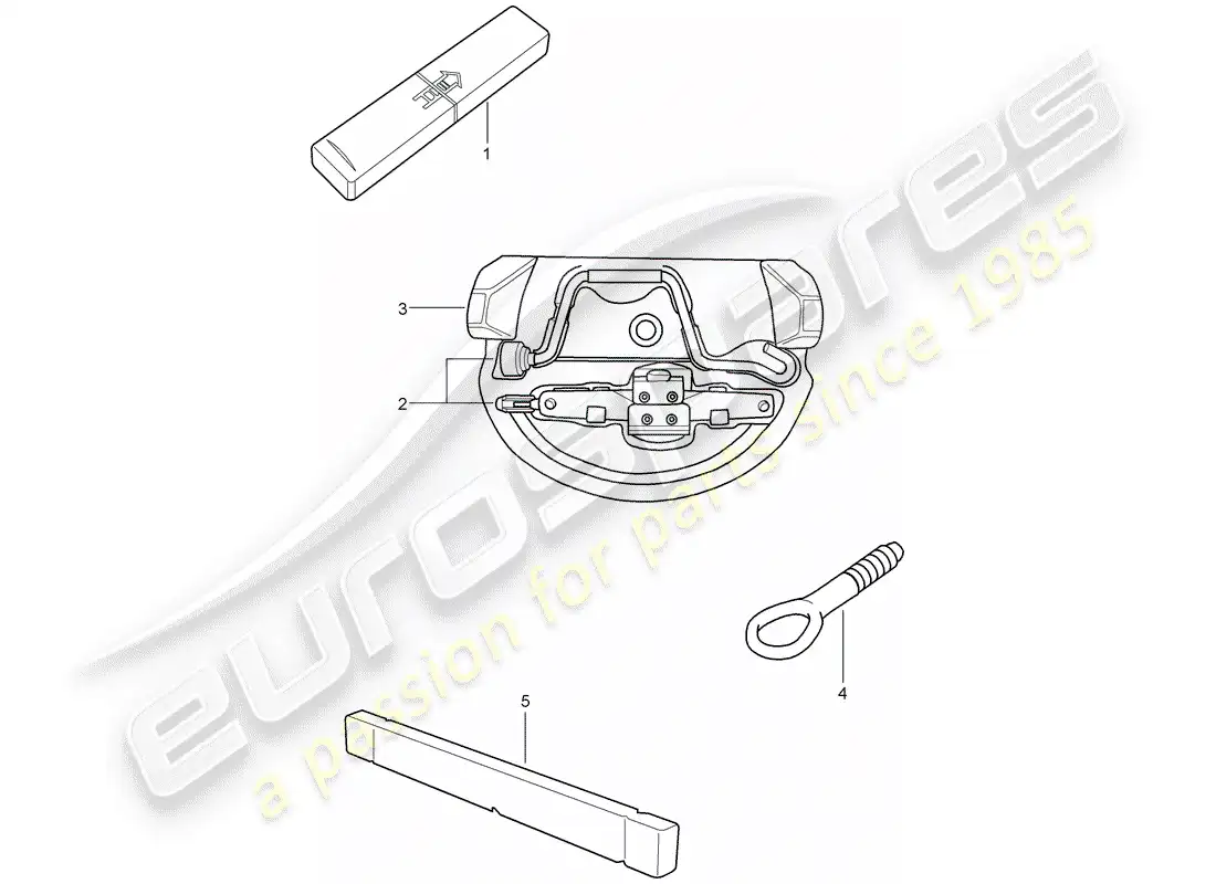 porsche 2011 (987 boxster) herramienta diagrama de piezas