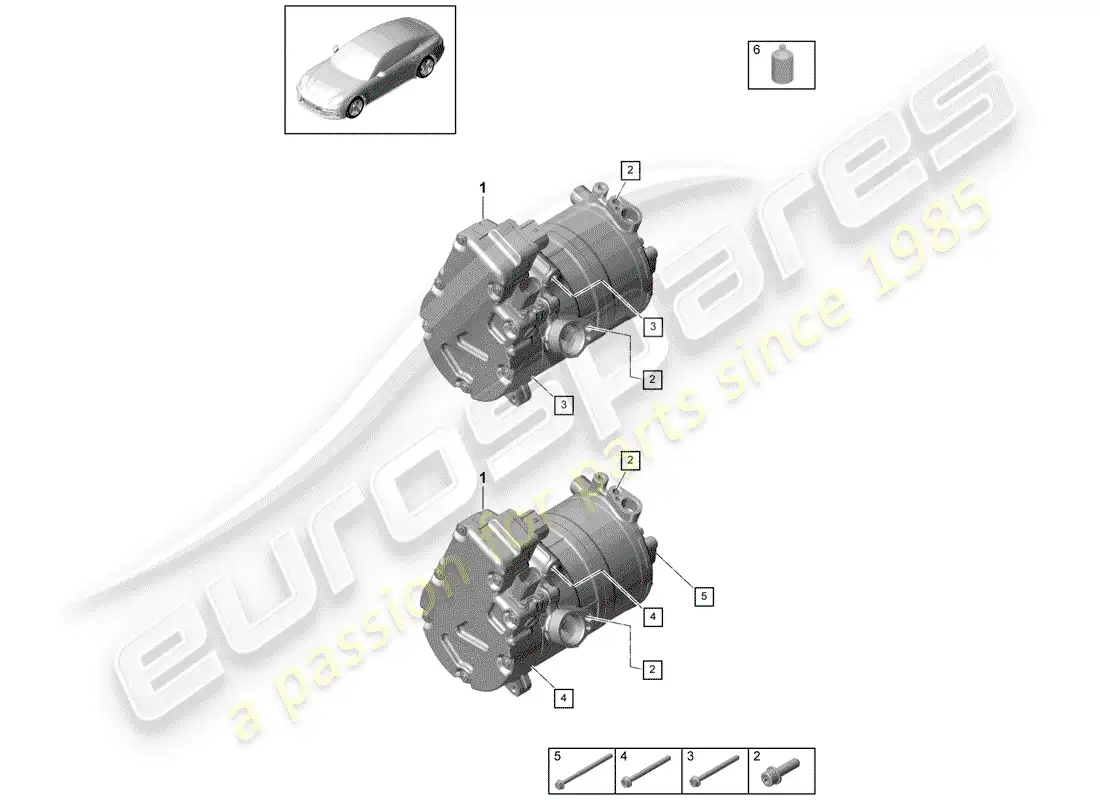 porsche 2020 (panamera 971-1) aire acondicionado diagrama de piezas