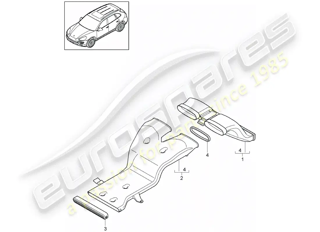 porsche 2016 (cayenne e2 92a) híbrido diagrama de piezas