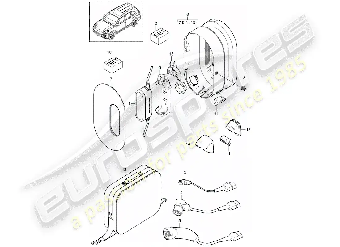 porsche 2016 (cayenne e2 92a) unidad electronica diagrama de piezas