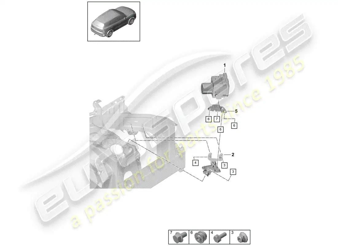 porsche 2019 (cayenne e3 9ya/9yb) unidad hidraulica diagrama de piezas