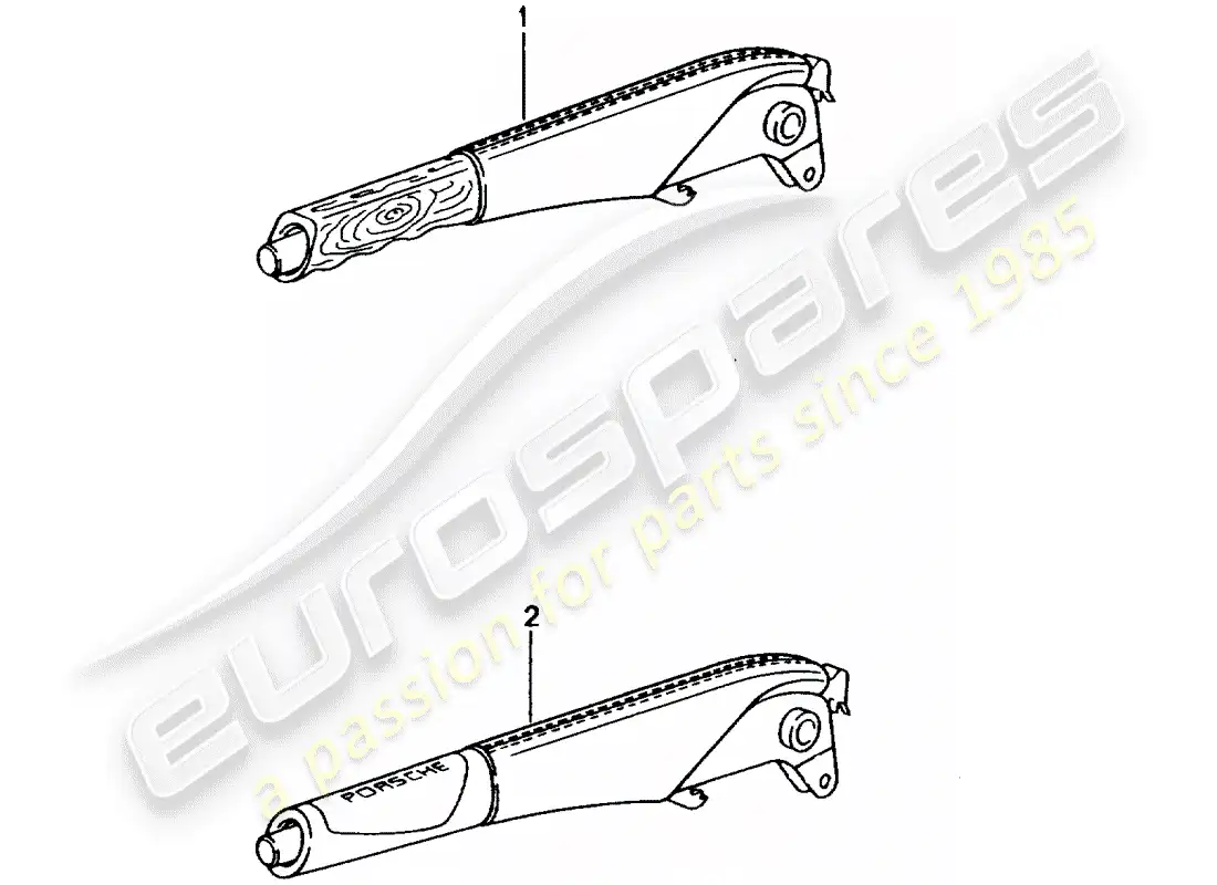 porsche 2011 (tequipment) palanca de freno de mano diagrama de piezas