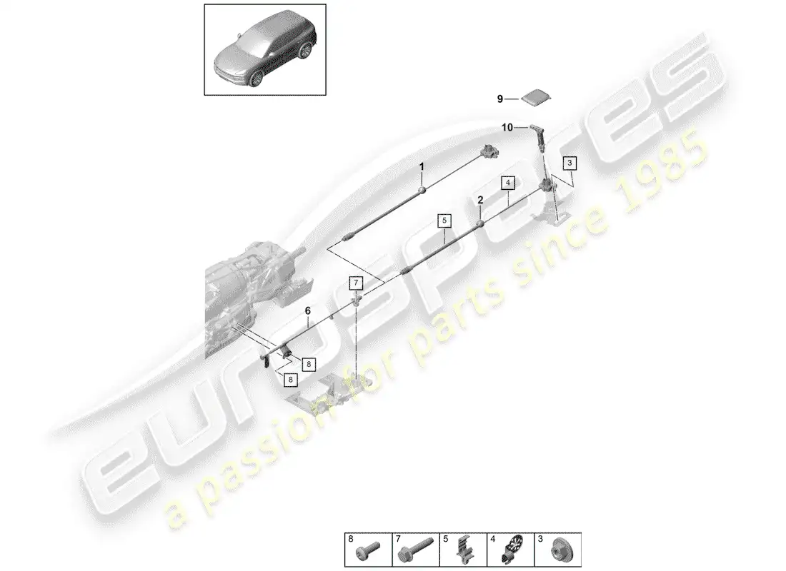 porsche 2019 (cayenne e3 9ya/9yb) actuating unit for diagrama de piezas