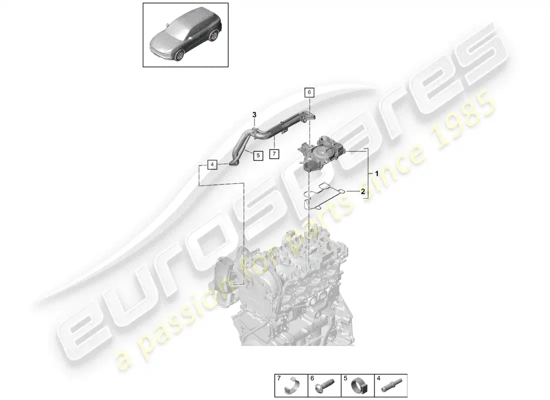 porsche 2018 (cayenne e3 9ya/9yb) separador de aceite diagrama de piezas
