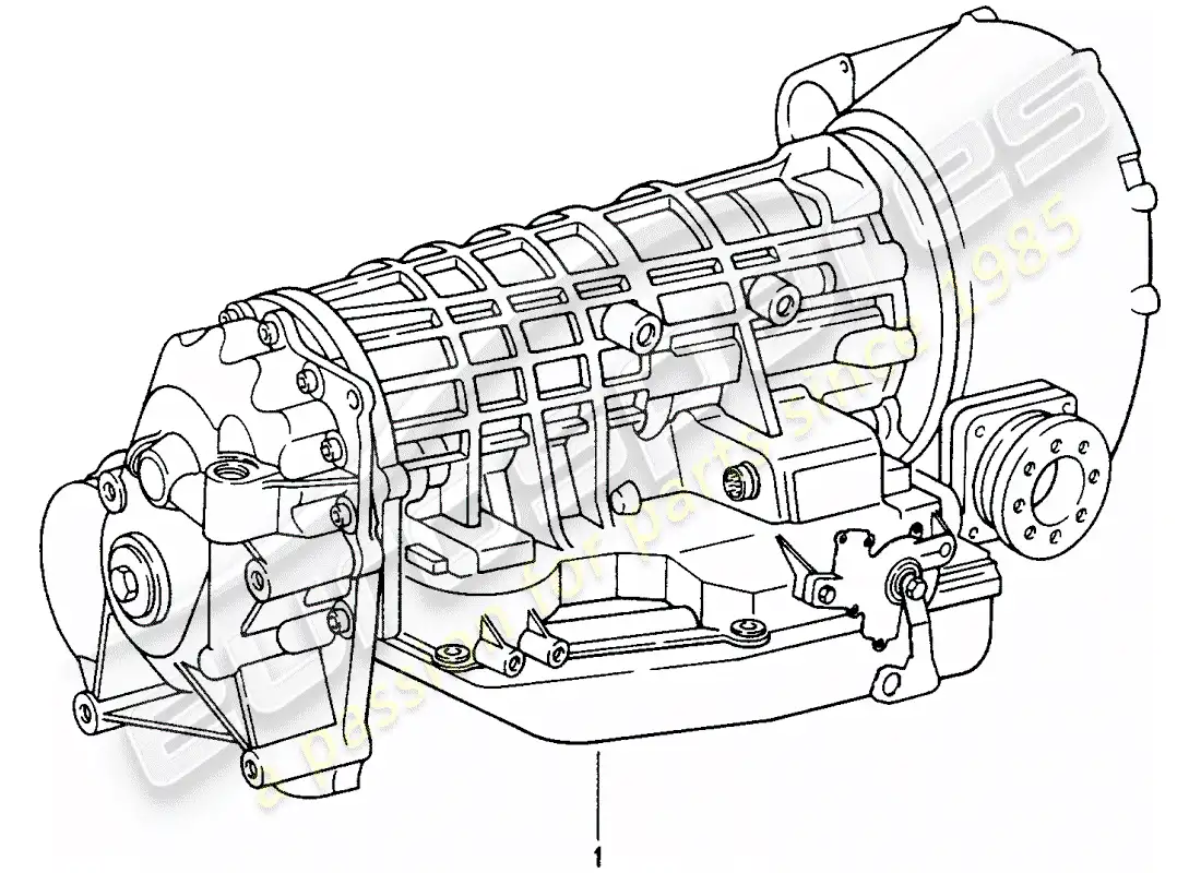 porsche 1994 (993) tiptronic - transmisión de reemplazo diagrama de piezas