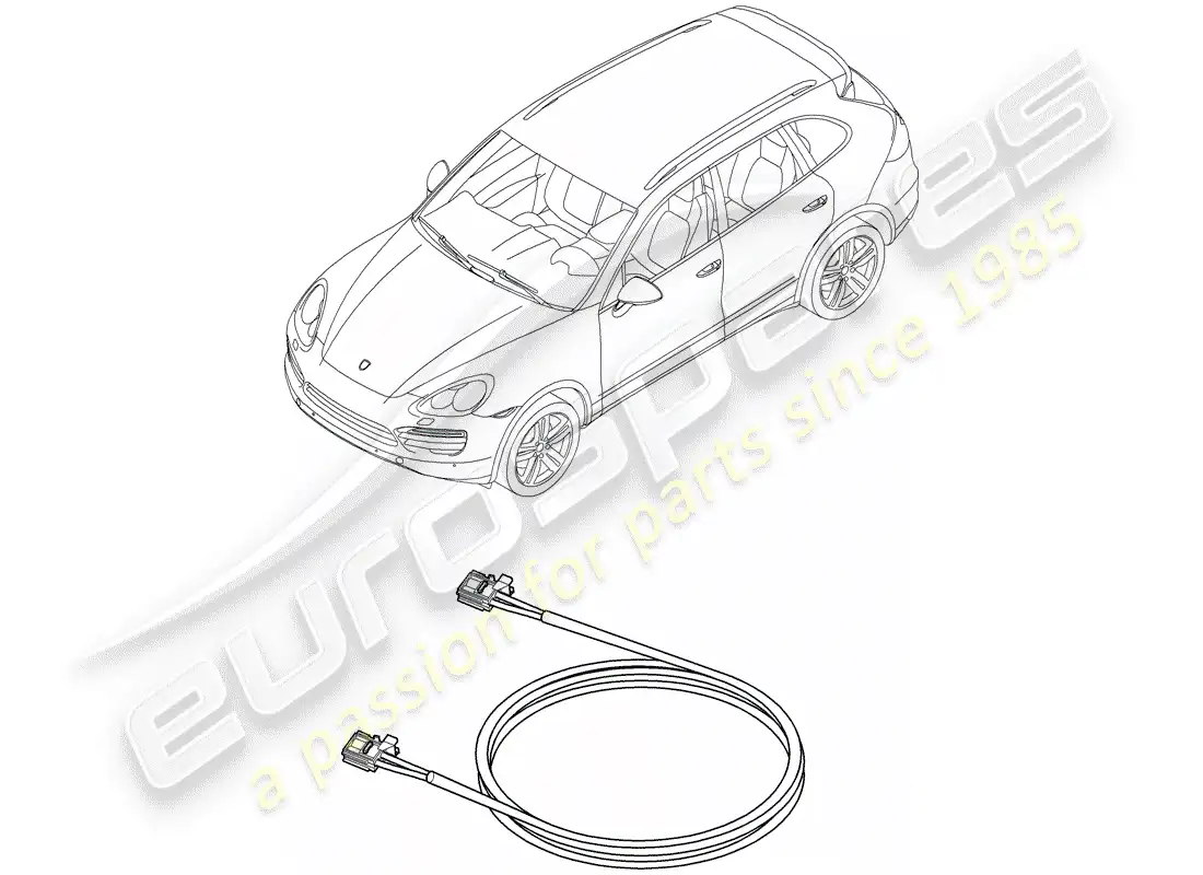 porsche 2012 (cayenne e2 92a) cableando arneses diagrama de piezas