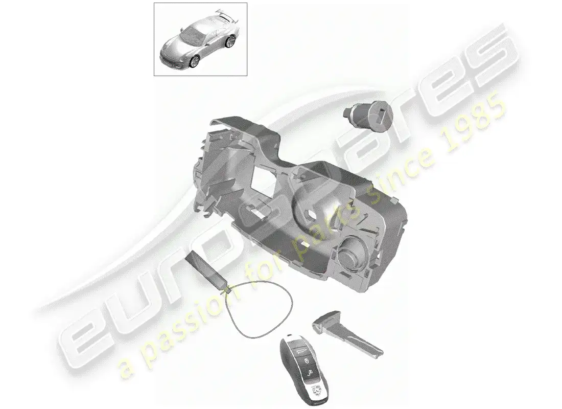 porsche 2014 (991-1 r/gt3/rs) juego de reparación diagrama de piezas