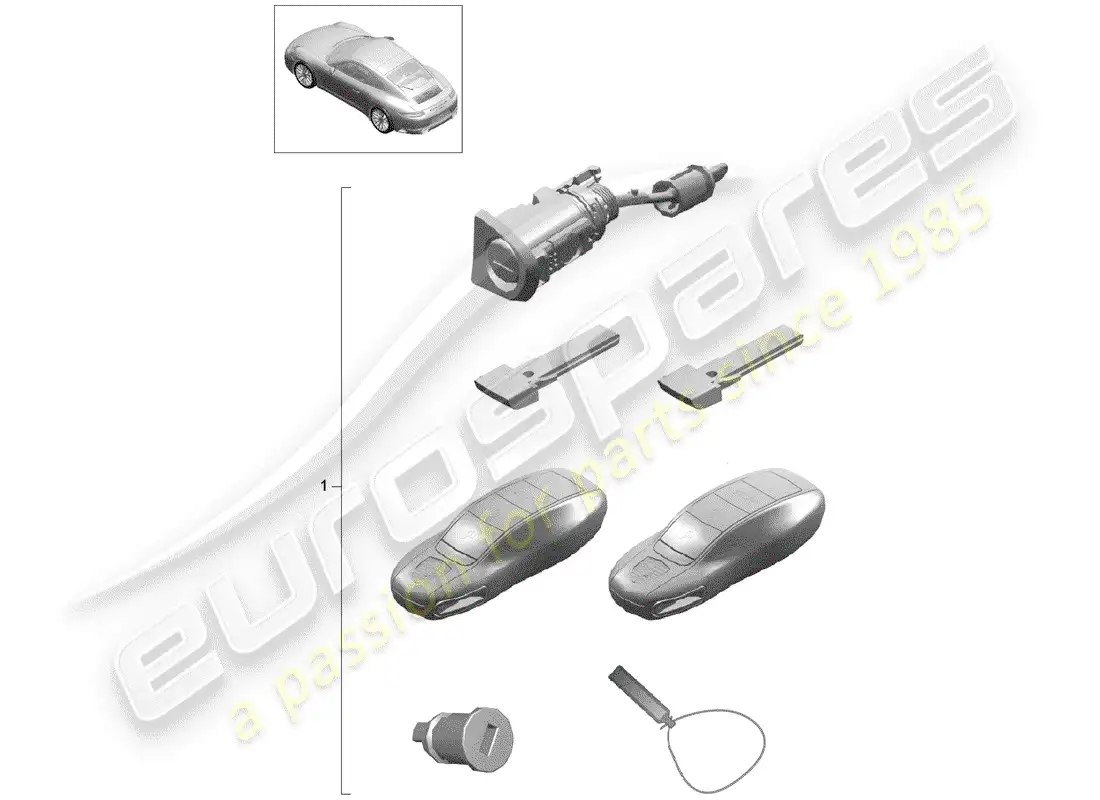 porsche 2019 (991-2) juego de reparación diagrama de piezas