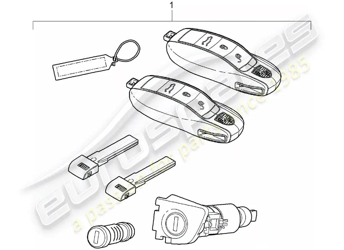 porsche 2016 (cayenne e2 92a) kits de reparación diagrama de piezas