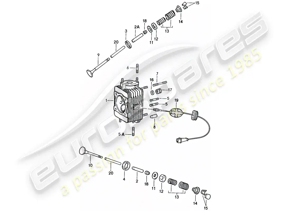 porsche 1987 (911) culata - juego de reparación para mantenimiento - ver ilustración: diagrama de piezas