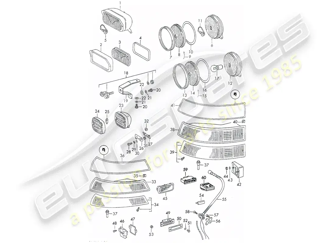 porsche 1972 (911) encendiendo diagrama de piezas