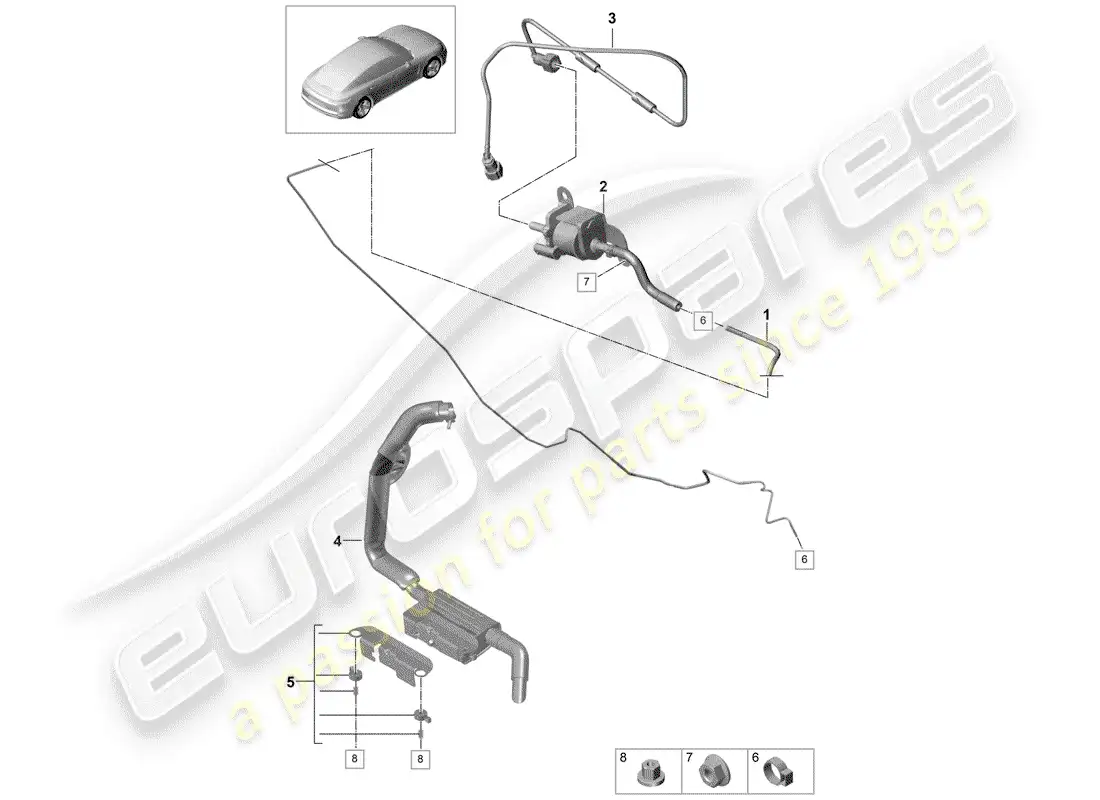 porsche 2020 (panamera 971-1) calentador adicional diagrama de piezas