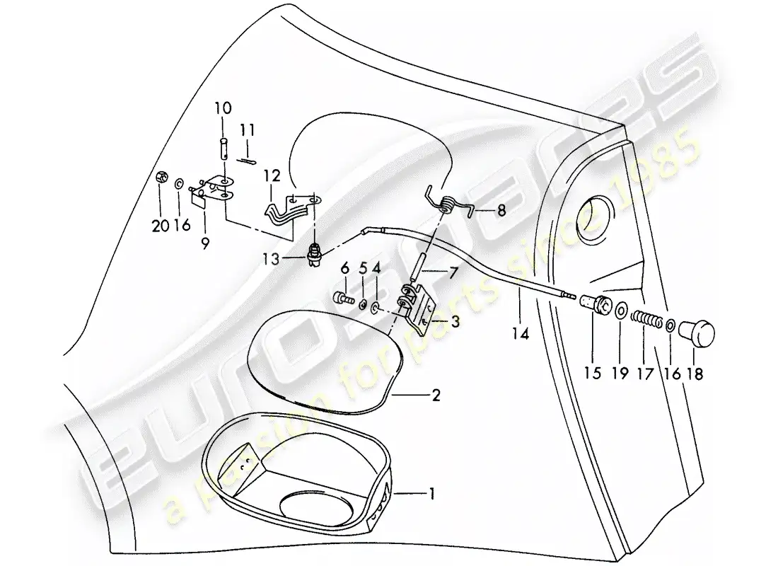 porsche 1972 (911) entrada de aceite - d >> - mj 1972 diagrama de piezas
