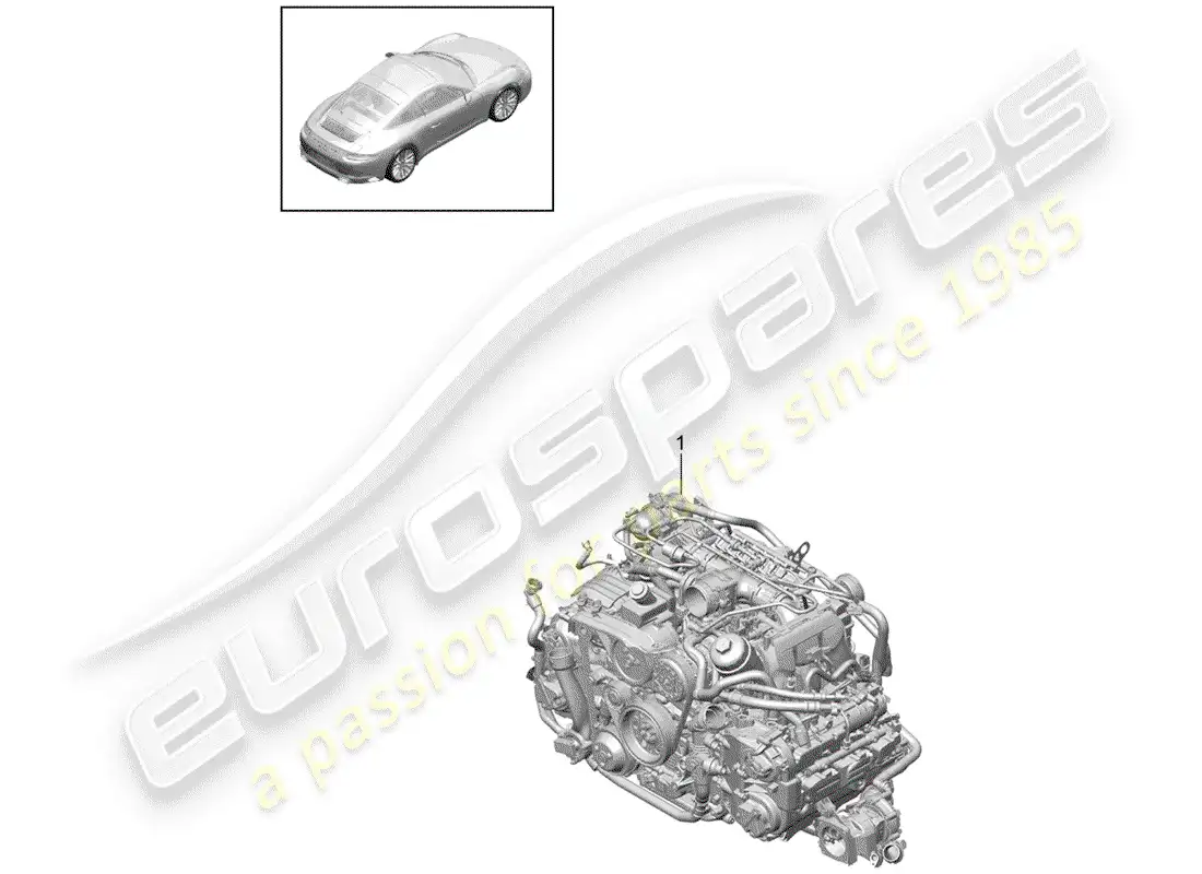porsche 2019 (991-2) motor de repuesto diagrama de piezas