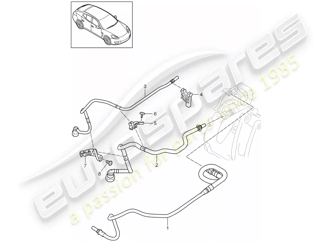 porsche 2011 (panamera 970) fuel system diagrama de piezas