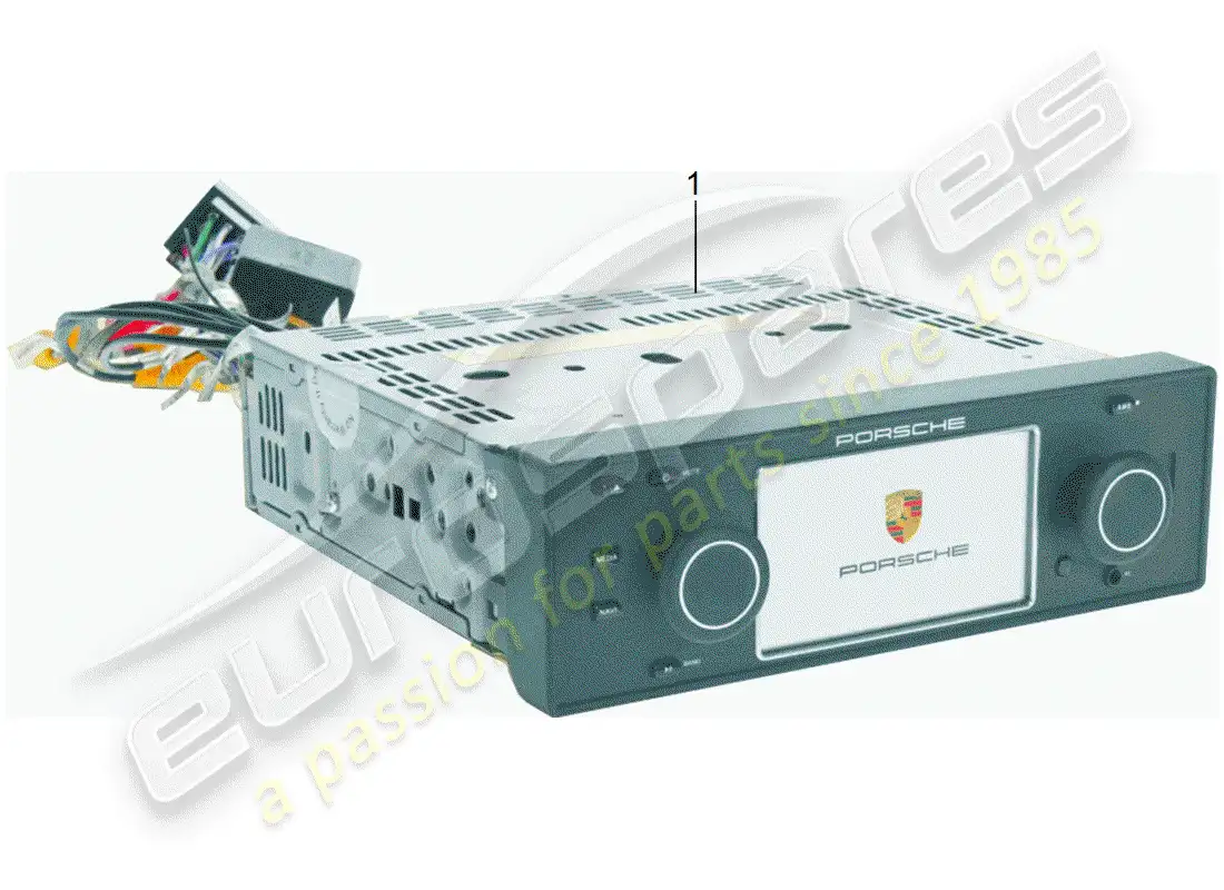 porsche 1955 (accessories) porsche classic - radio unit - navigation system diagrama de piezas