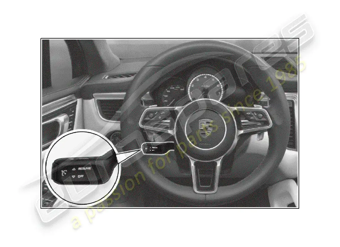 porsche 2016 (tequipment macan) sistema de control de crucero diagrama de piezas