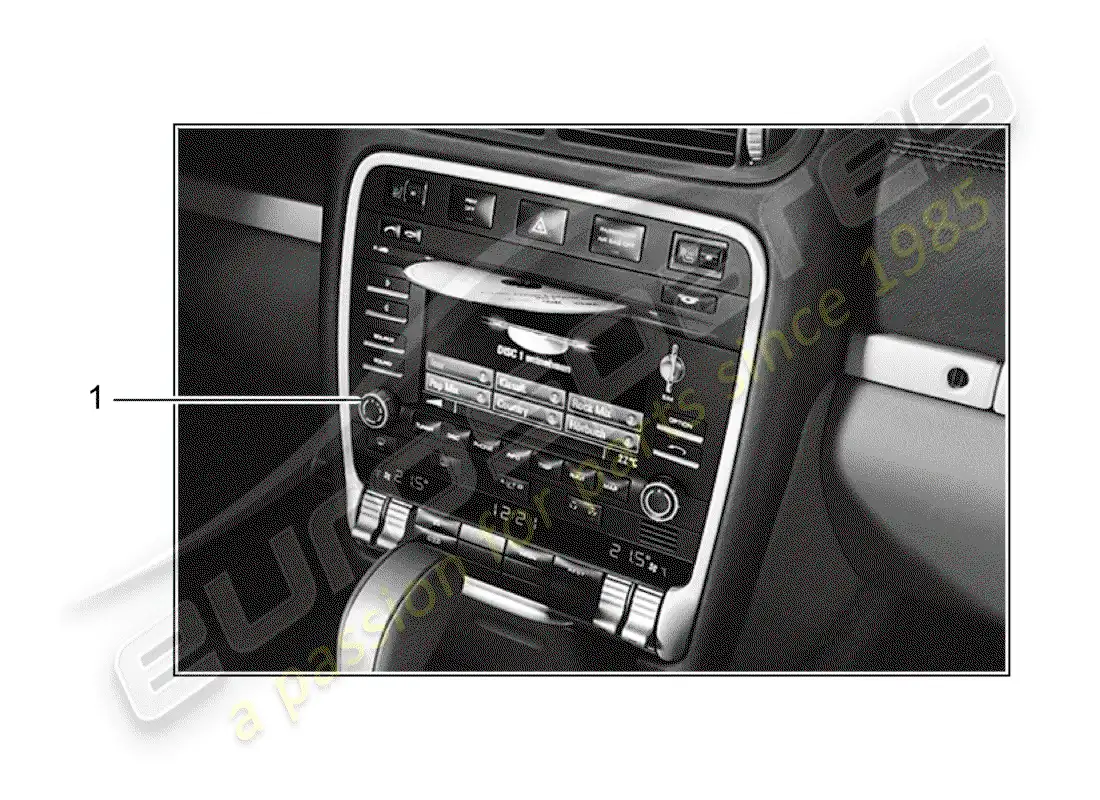 porsche 2014 (tequipment cayenne) sistema de navegación diagrama de piezas