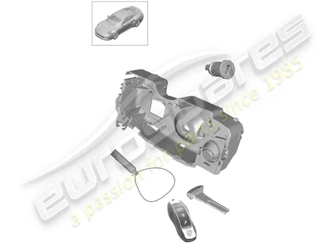 porsche 2017 (991-2 turbo) juego de reparación diagrama de piezas
