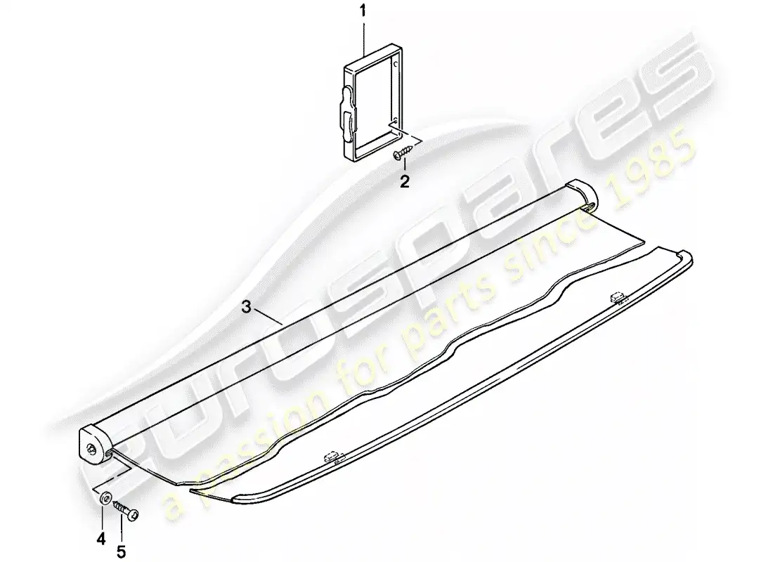 porsche 1978 (924) cubierta del maletero diagrama de piezas