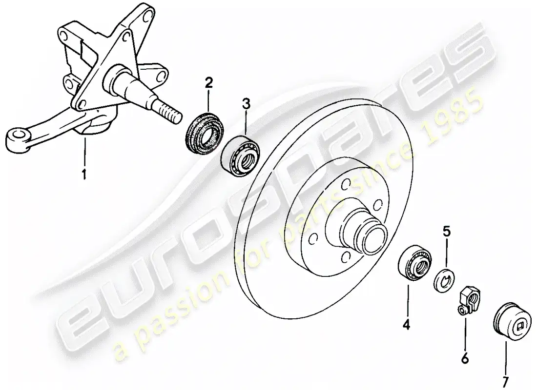 porsche 1978 (924) muñón de dirección - lubricantes diagrama de piezas