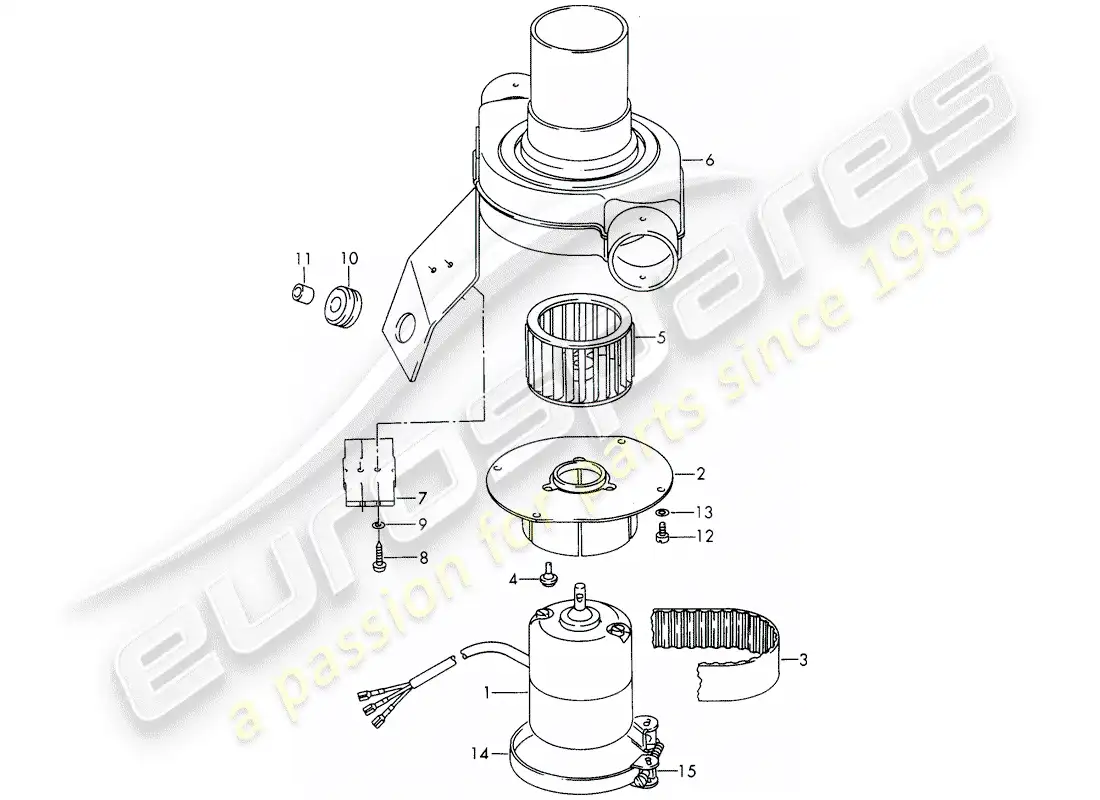porsche 1969 (911/912) materiales de reparación - fan - d >> - mj 1968 diagrama de piezas