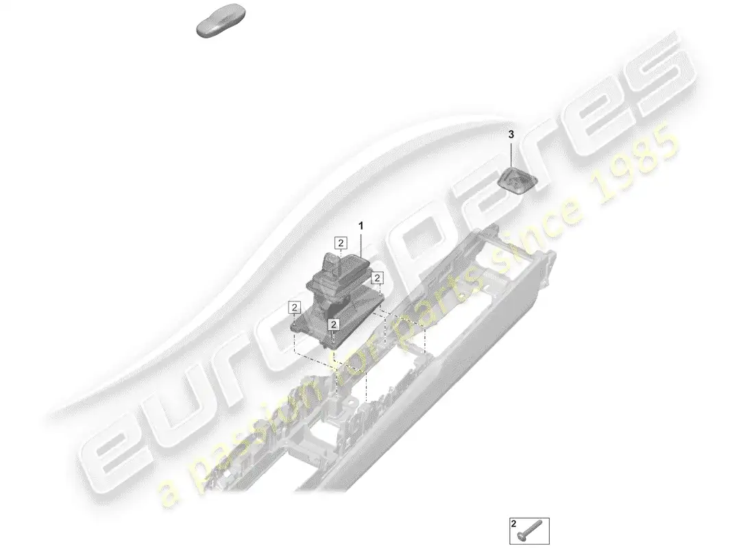 porsche 2019 (992-1) palanca selectora diagrama de piezas