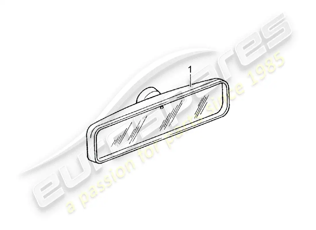 porsche 2018 (accessories) espejo retrovisor interior diagrama de piezas
