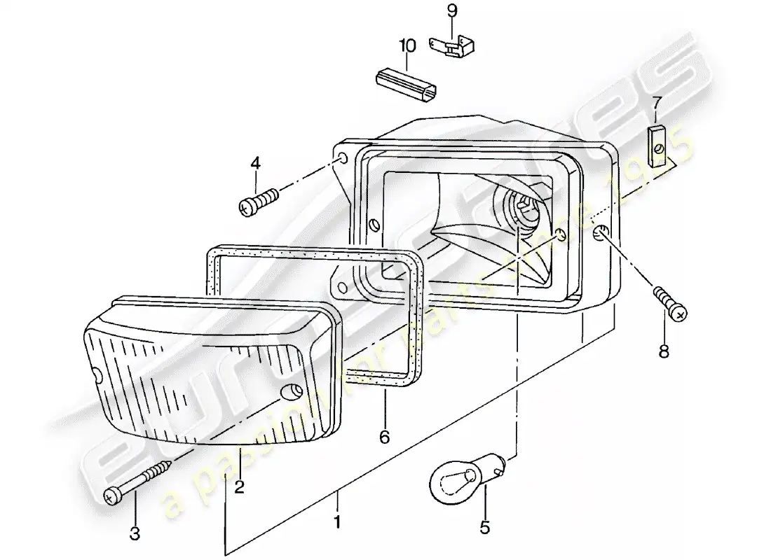 porsche 1982 (924) señal de giro diagrama de piezas