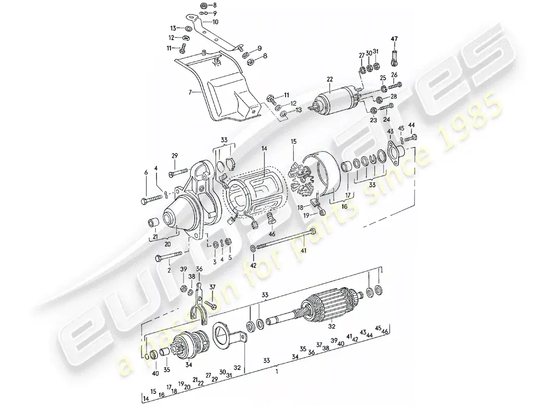 porsche 1983 (924) inicio diagrama de piezas