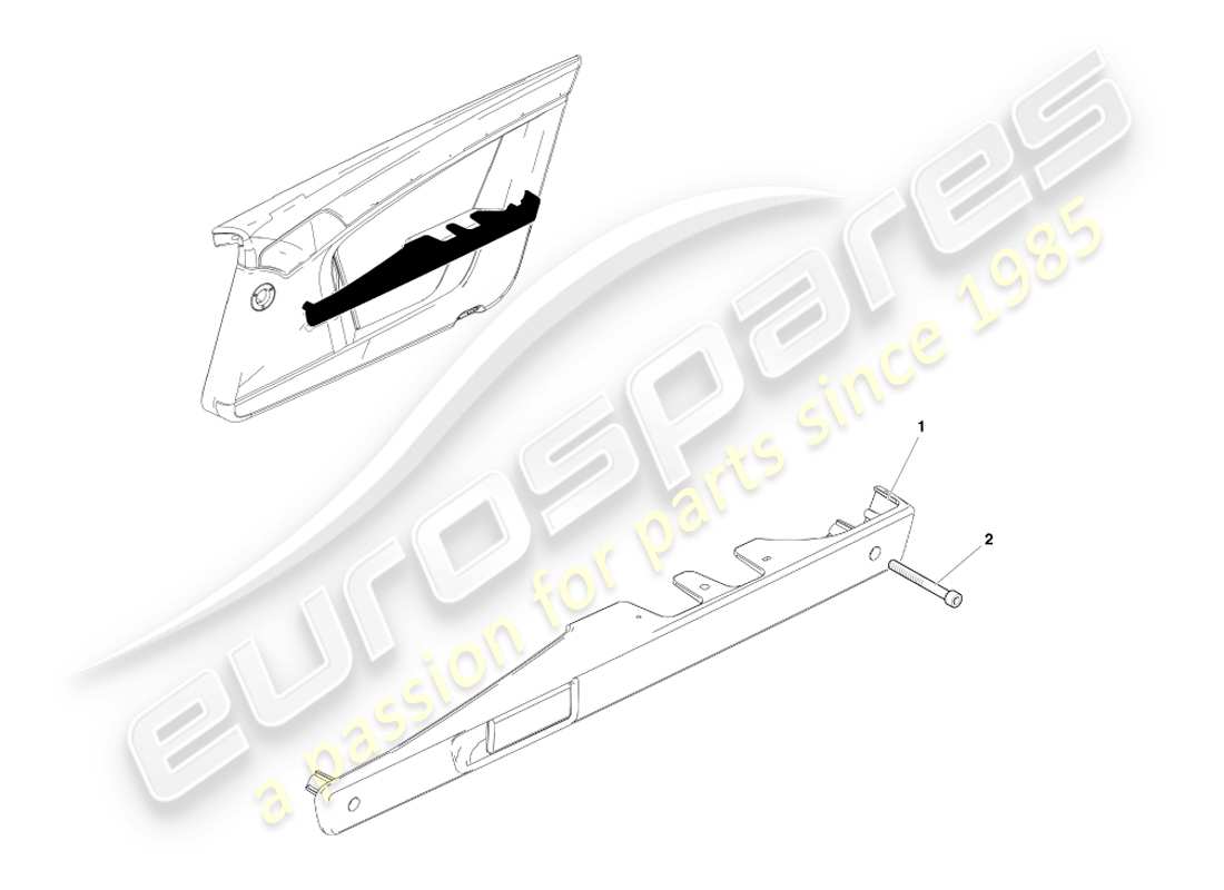 aston martin v8 vantage (2007) diagrama de piezas del conjunto del mango