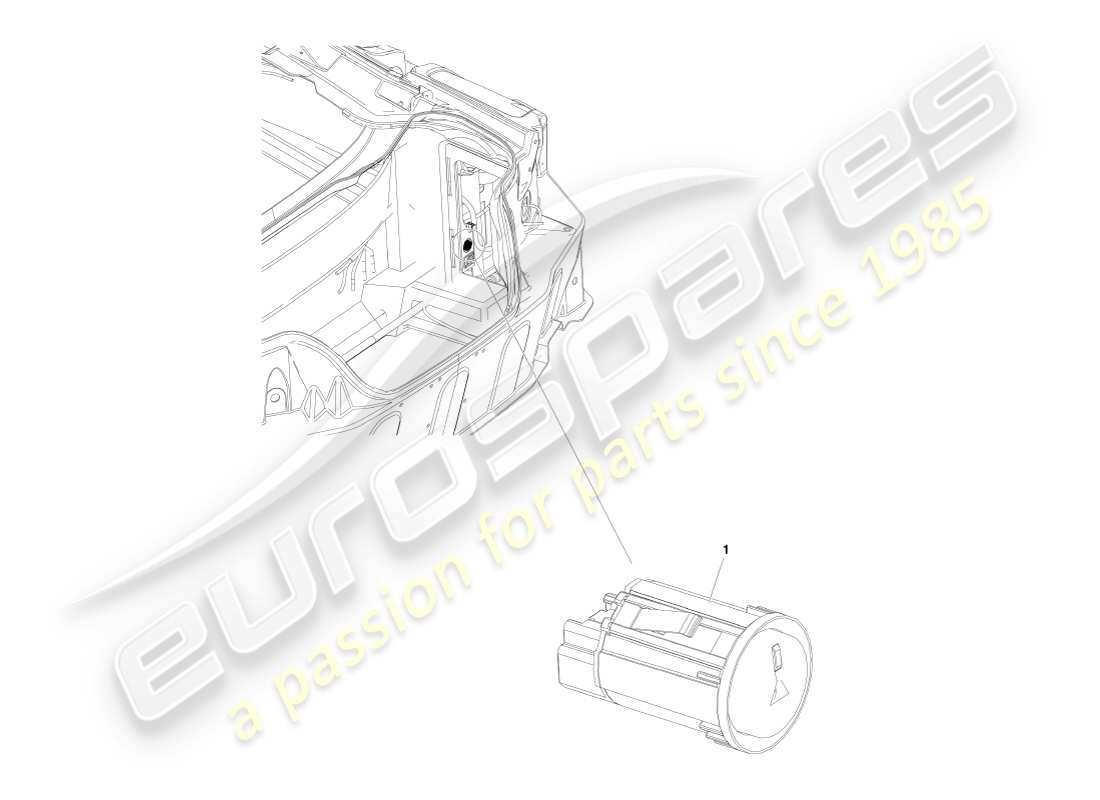 aston martin v8 vantage (2007) diagrama de piezas del interruptor de apagado de batería
