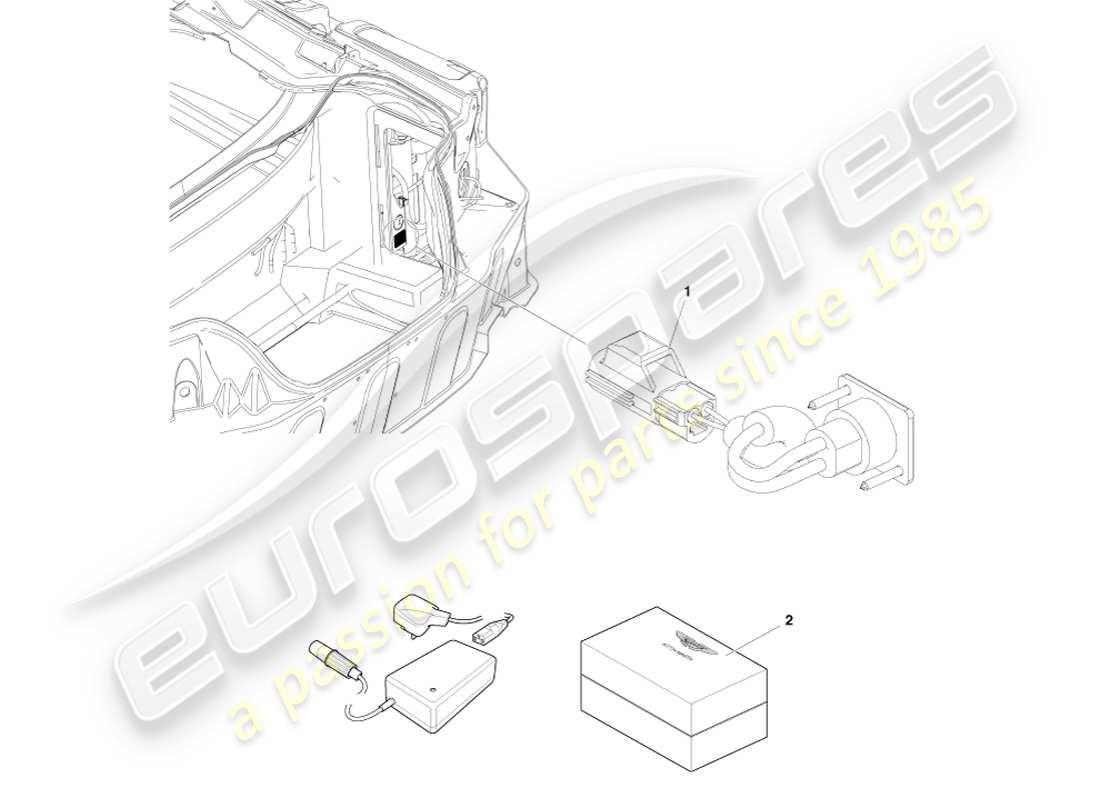 aston martin v8 vantage (2005) diagrama de piezas del kit acondicionador de batería