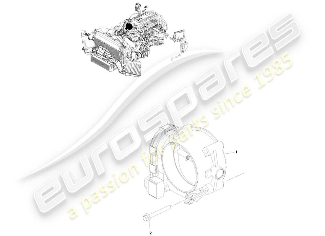 aston martin v8 vantage (2005) diagrama de piezas del control del acelerador